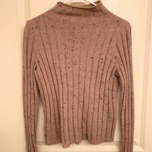 Speckled Donegal Pink Mock Neck Sweater Madewell Like New XS